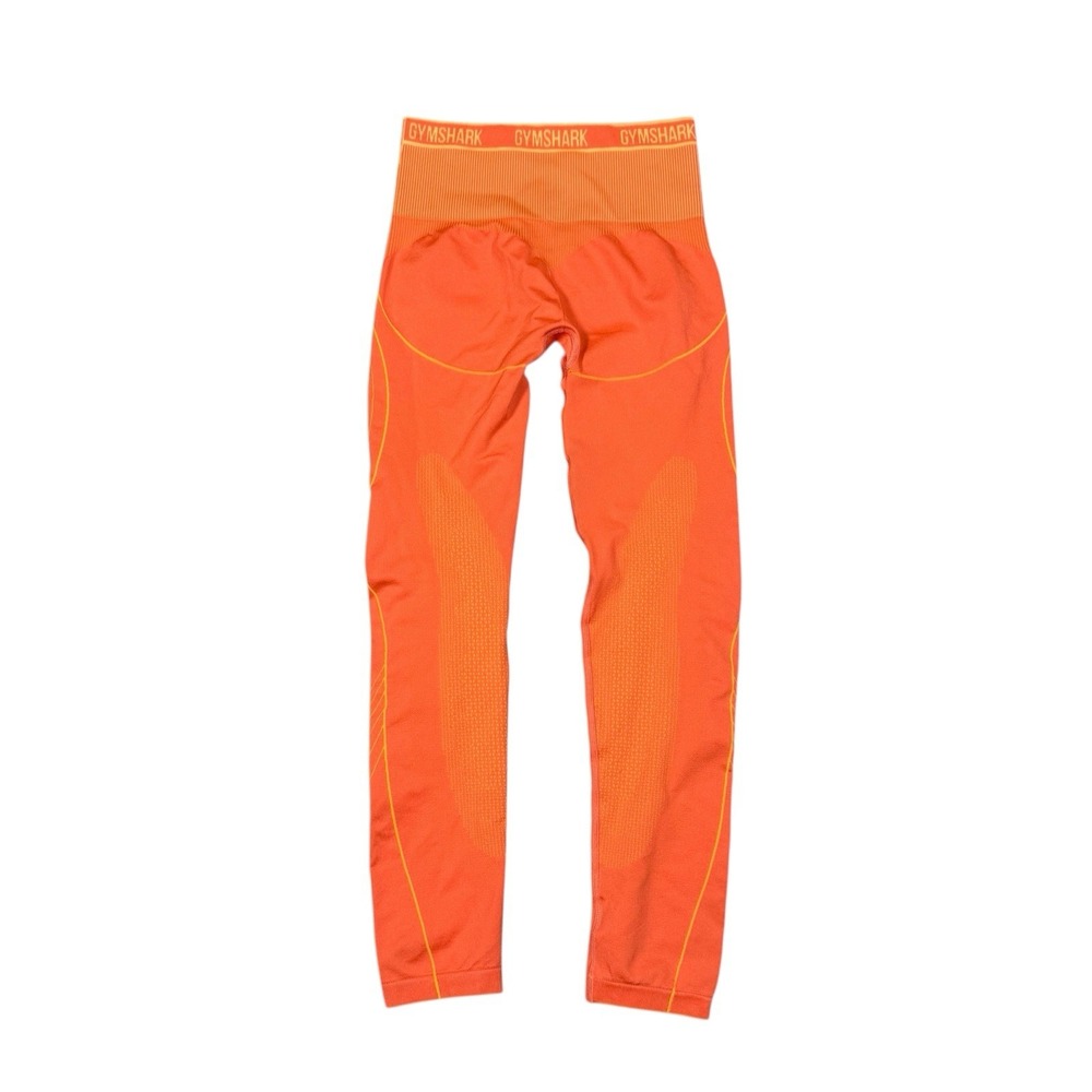 Gymshark High Rise Ribbed Apex Seamless Leggings Sz‎ S in Orange